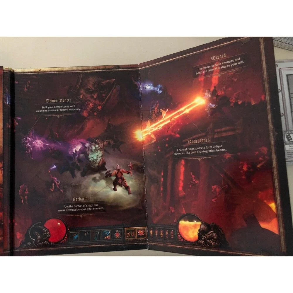 Diablo III (PC Game WIN/MAC DVD-ROM, 2012) Disc with Manual‎ And Notepad